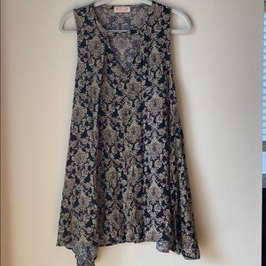 Black and tan printed Blush Boutique dress